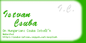 istvan csuba business card